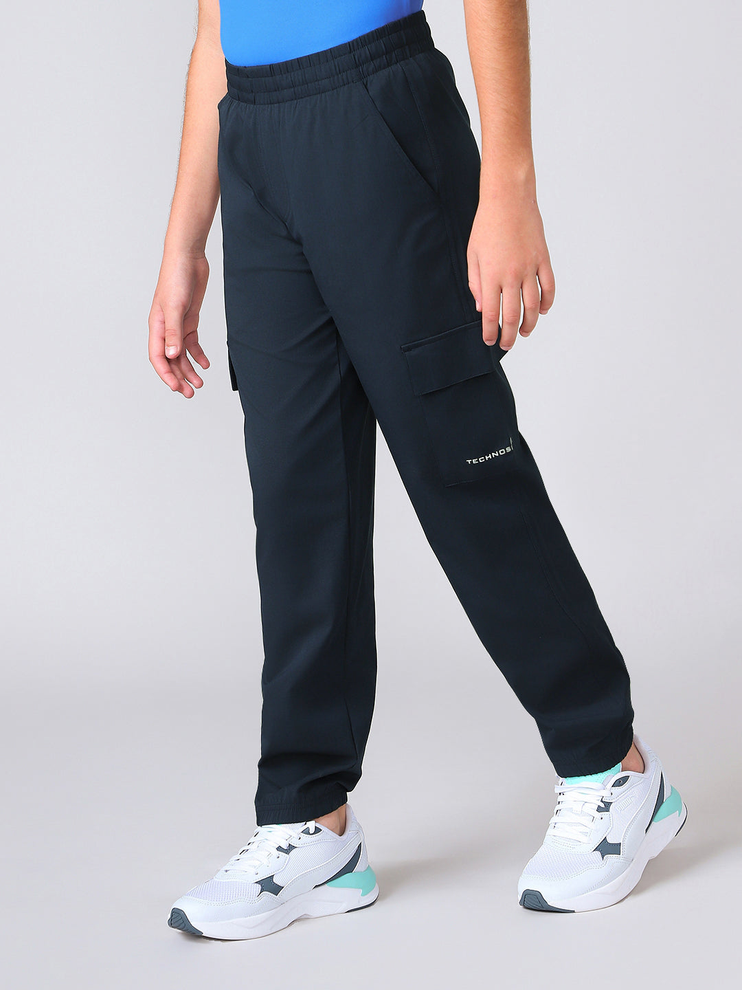 Boys Regular Fit Cargo Joggers with TS FLEXI