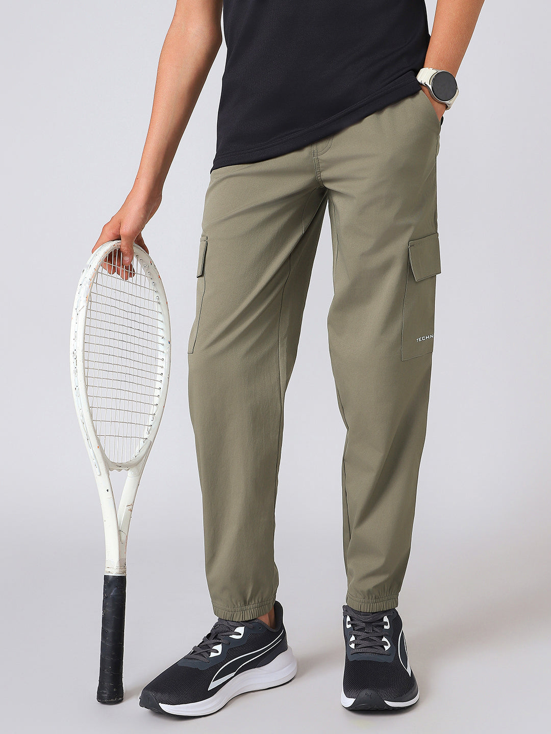 Boys Regular Fit Cargo Joggers with TS FLEXI