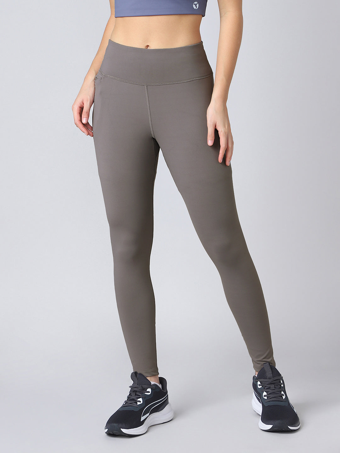 Women Solid Slim Fit Tights with ELASTO PLUS