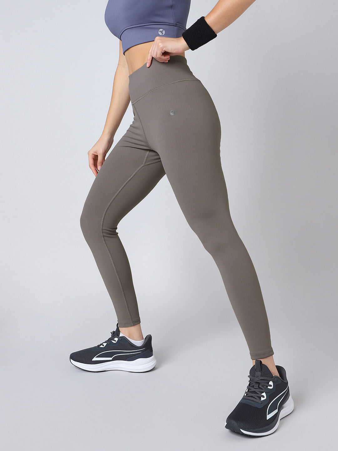 Women Solid Slim Fit Tights with ELASTO PLUS