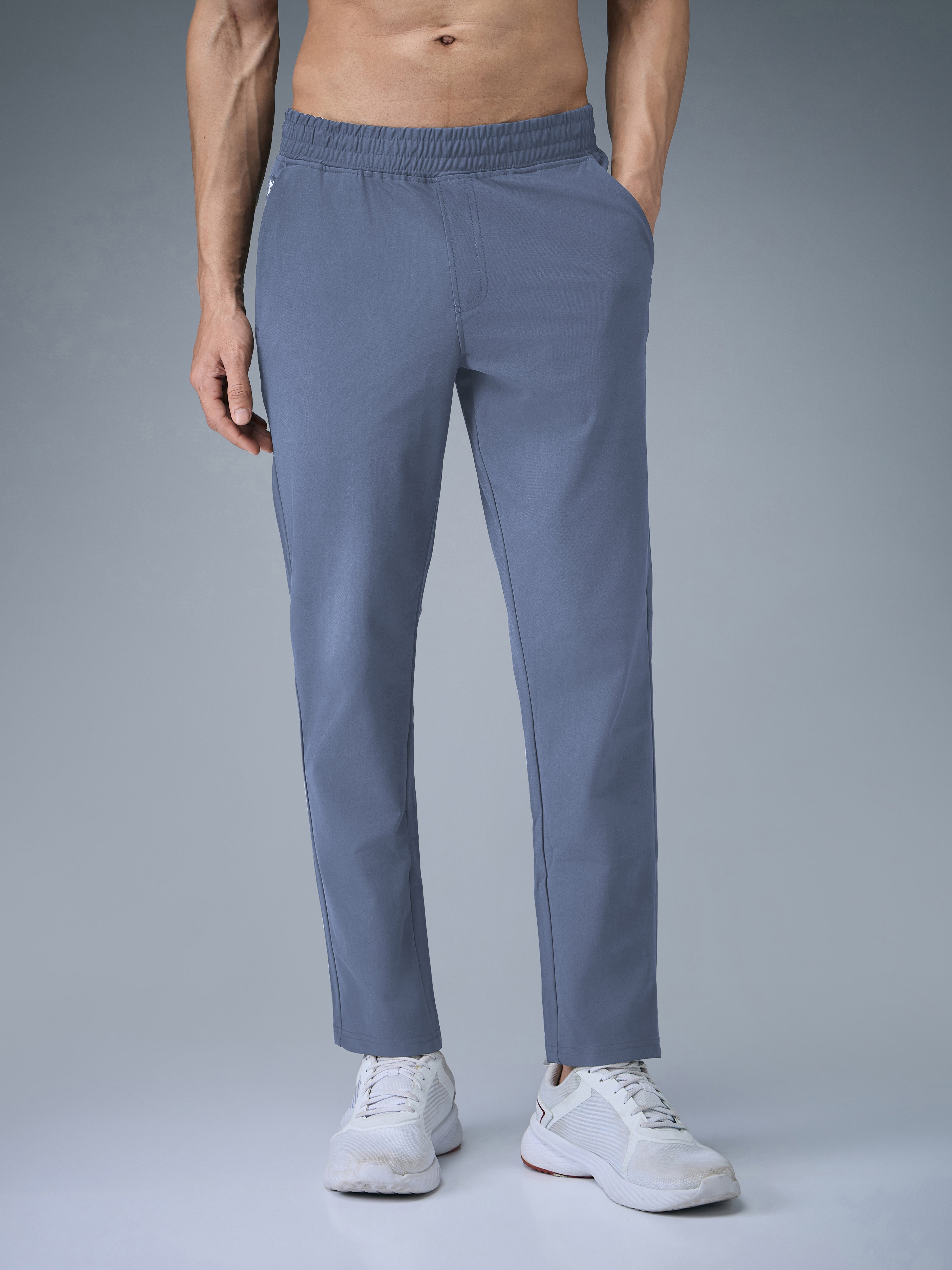 Men Solid Relax Fit Trackpants with DURACOOL+