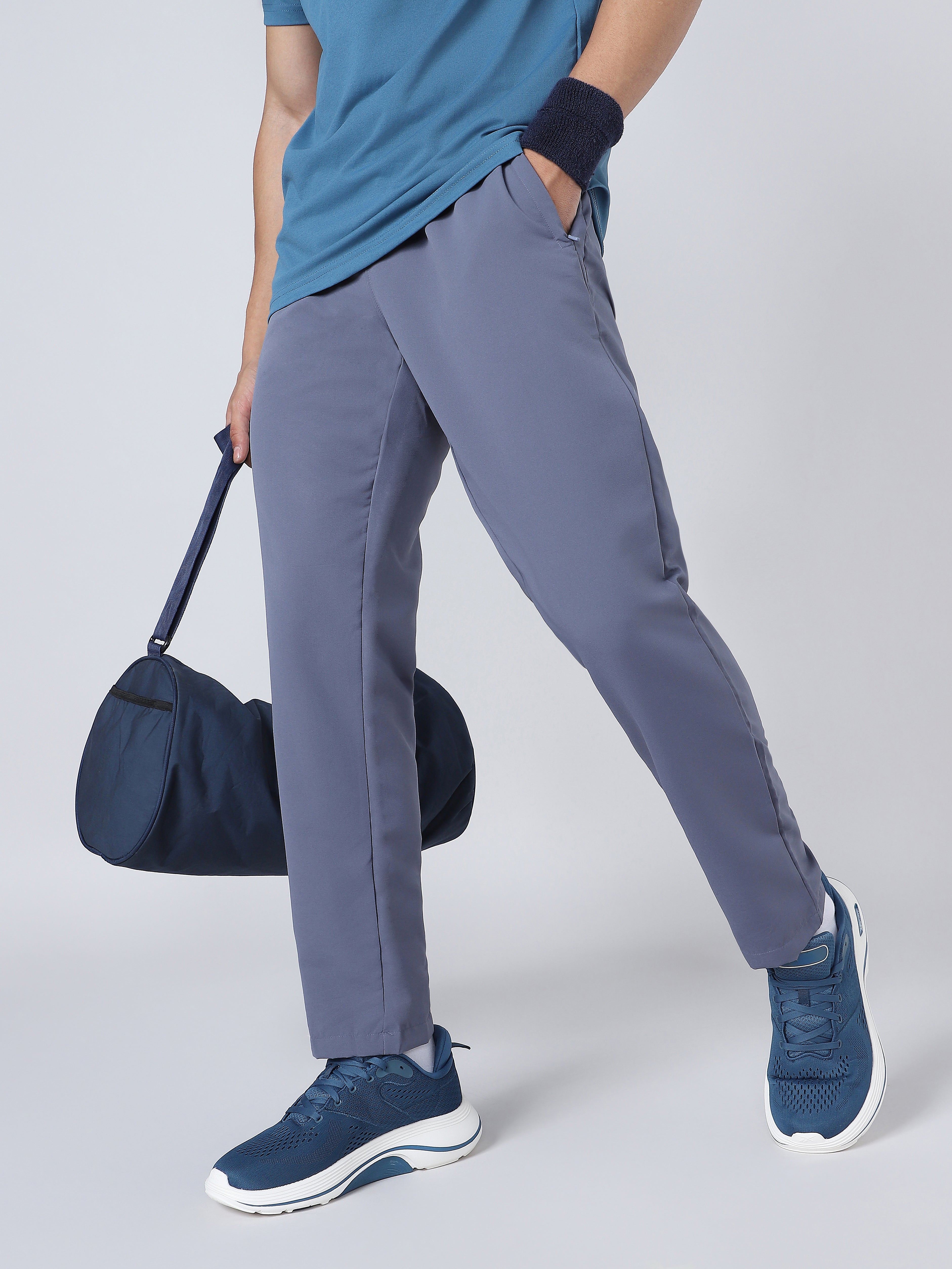 Men Solid Relax Fit Sports Trackpants with TECHNO LITE