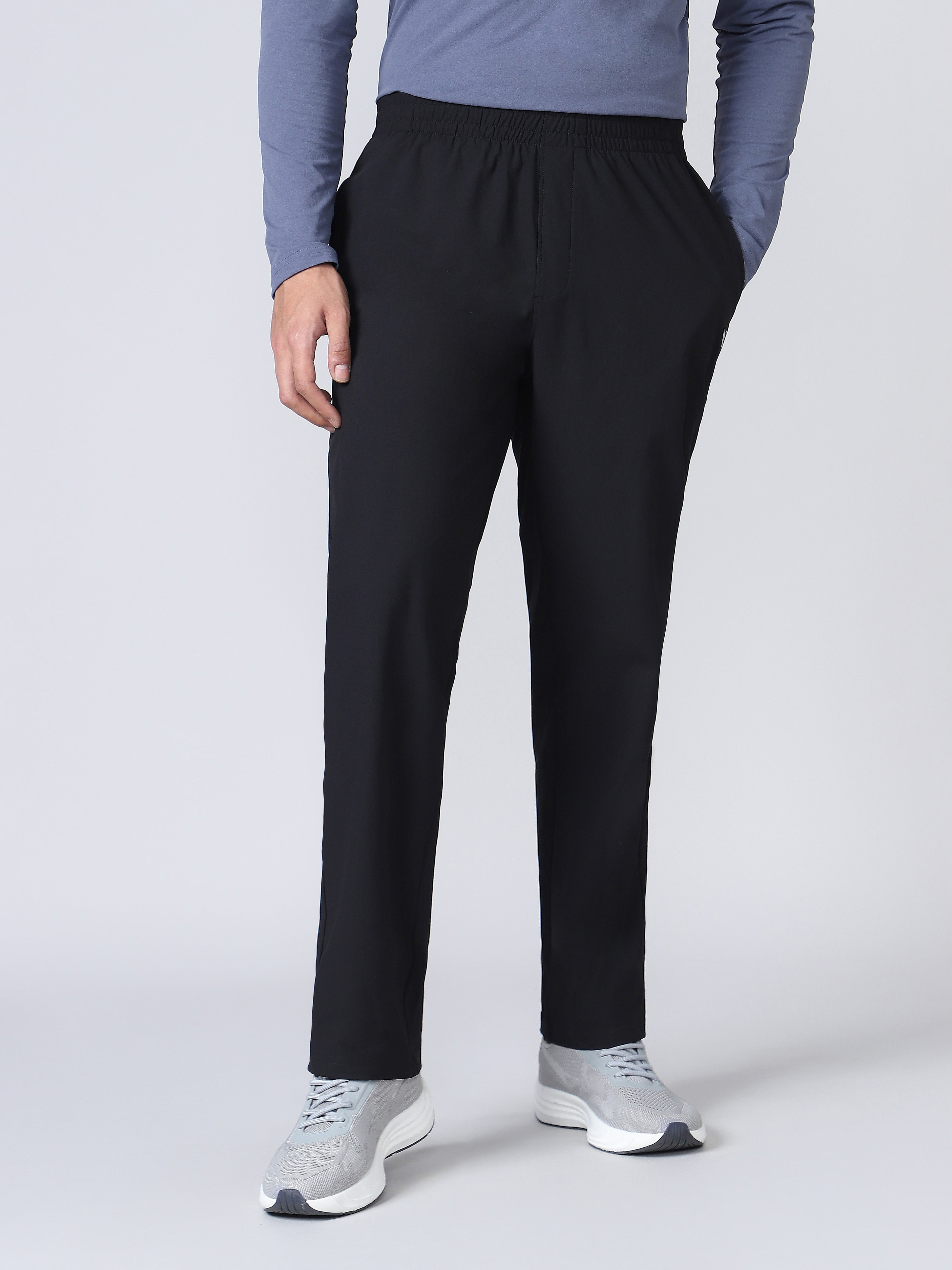 Men Solid Relax Fit Trackpants with DURACOOL+