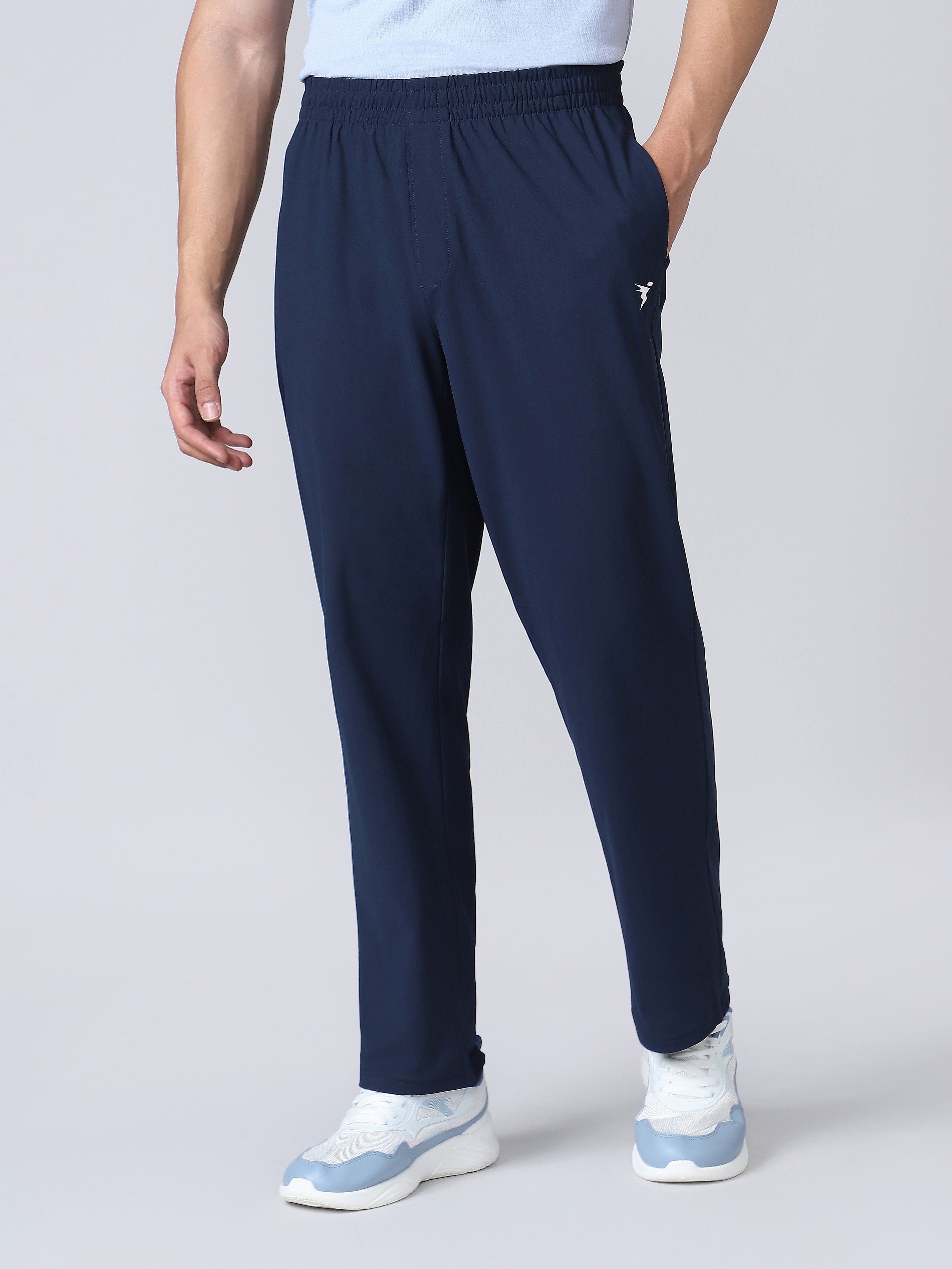 Men Solid Relax Fit Trackpants with DURACOOL+