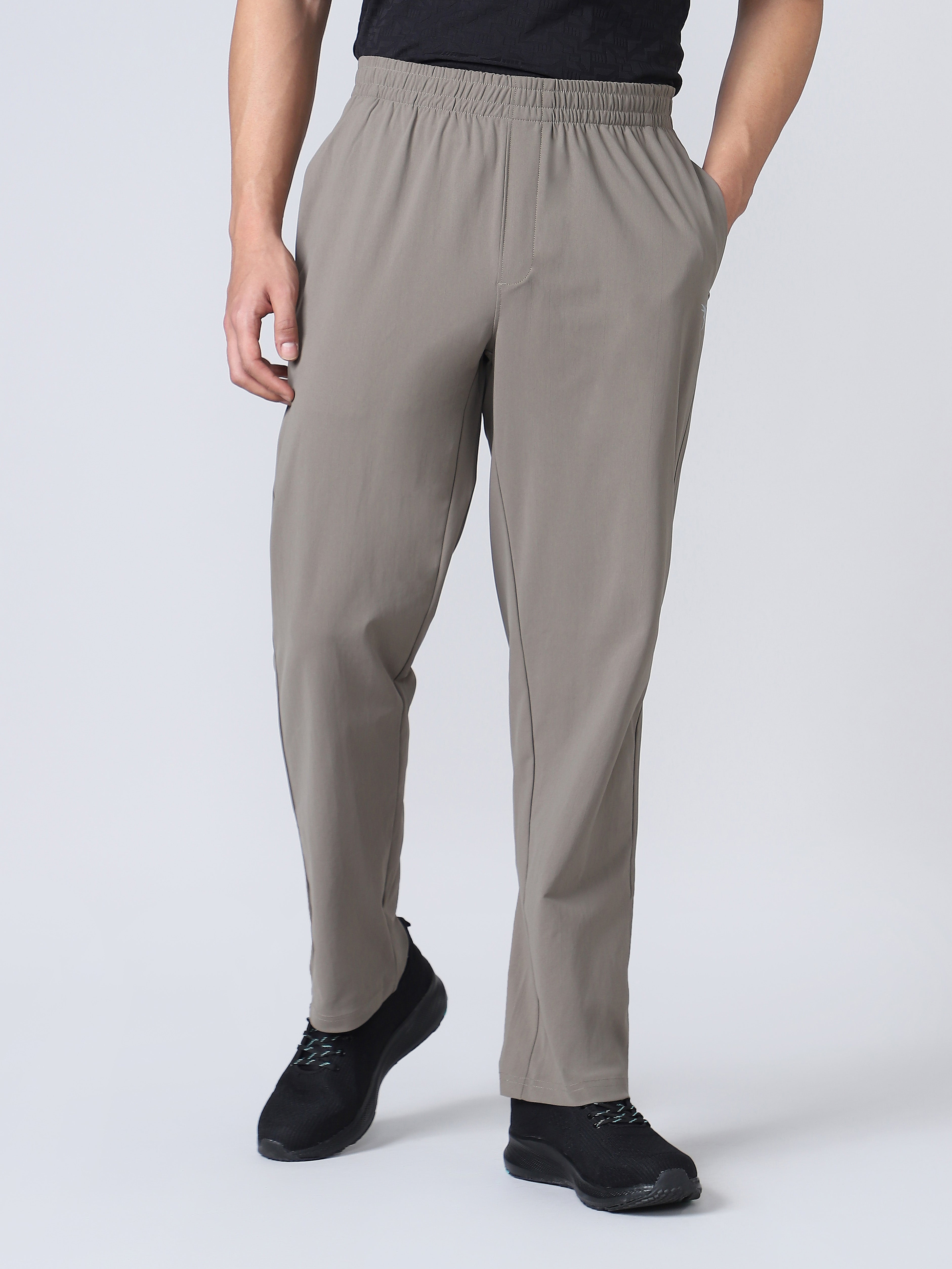 Men Solid Relax Fit Trackpants with DURACOOL+