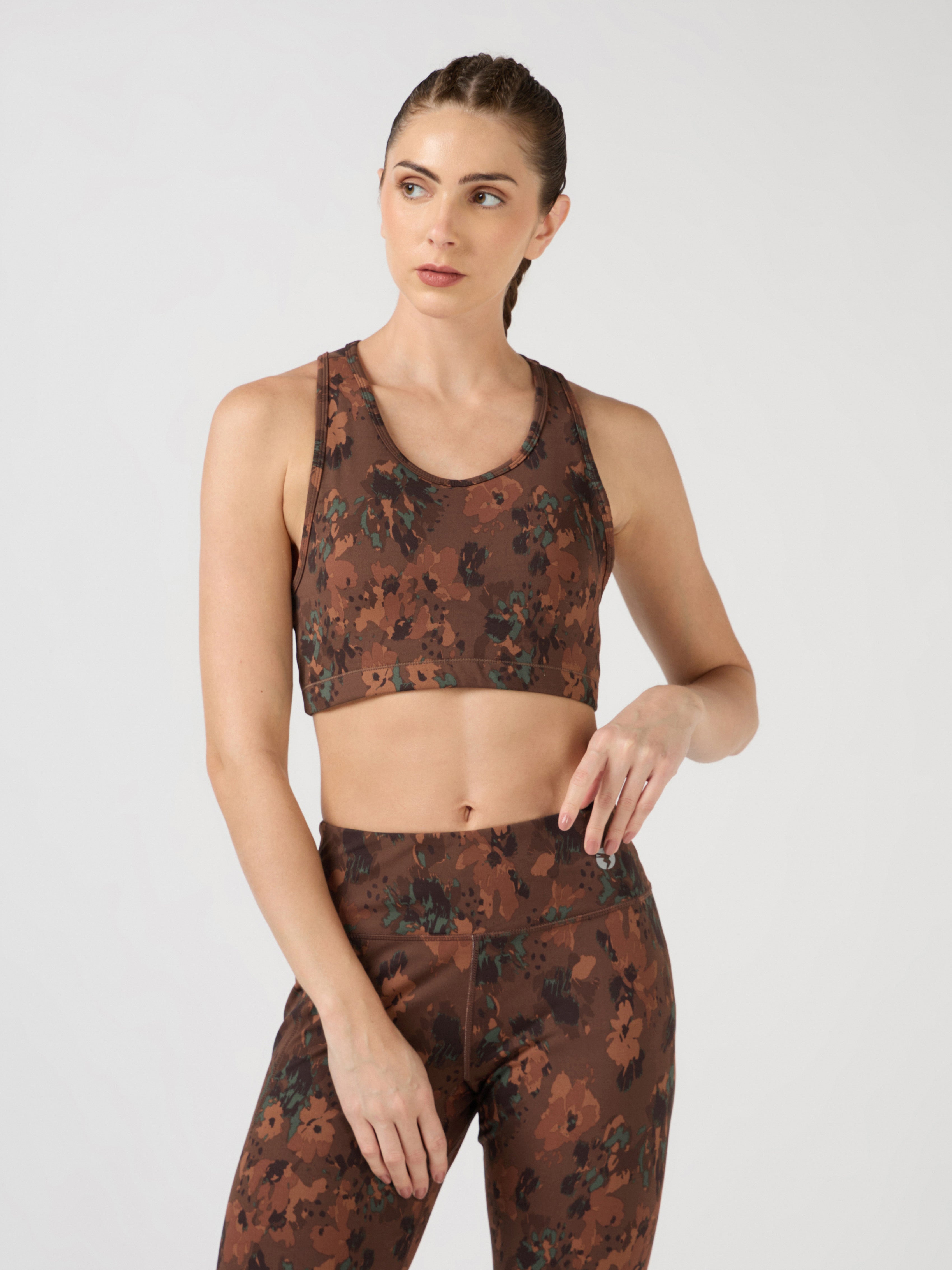 Women Slim Fit Scoop Neck Sports Bra with ELASTO PLUS