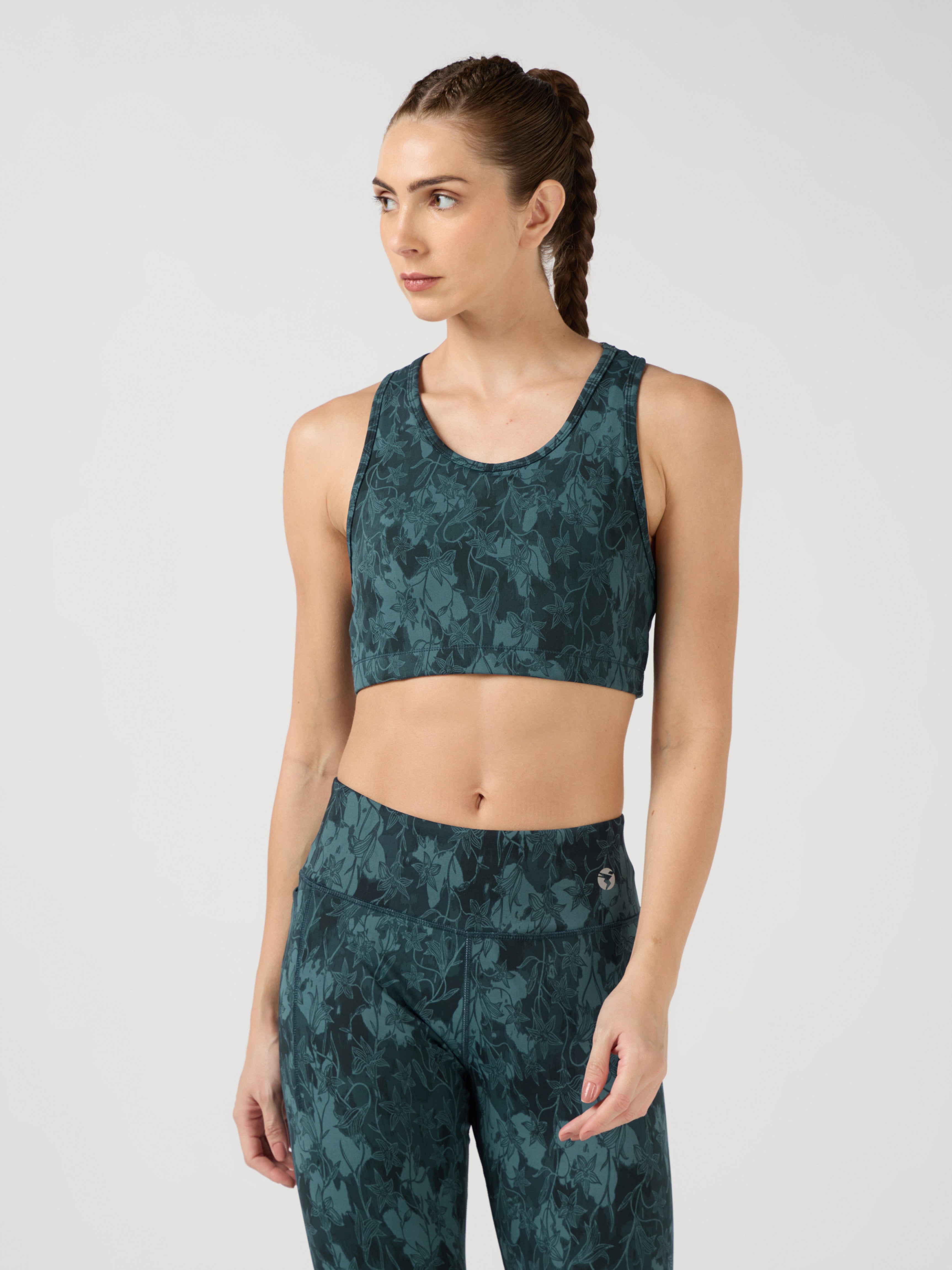 Women Slim Fit Scoop Neck Sports Bra with ELASTO PLUS