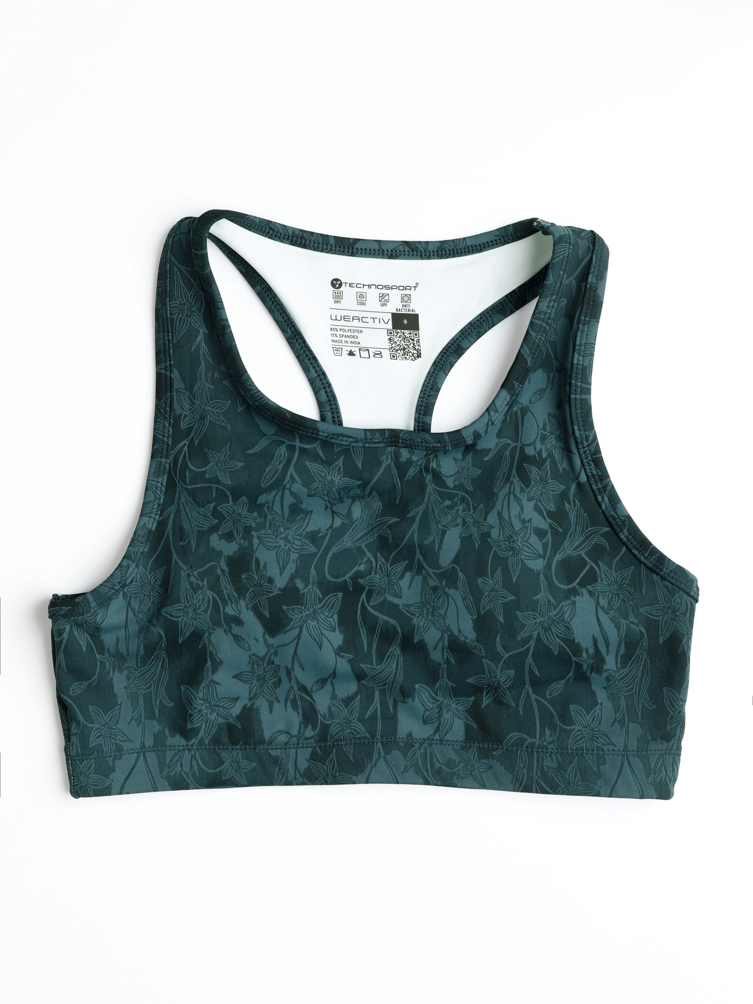 Women Slim Fit Scoop Neck Sports Bra with ELASTO PLUS