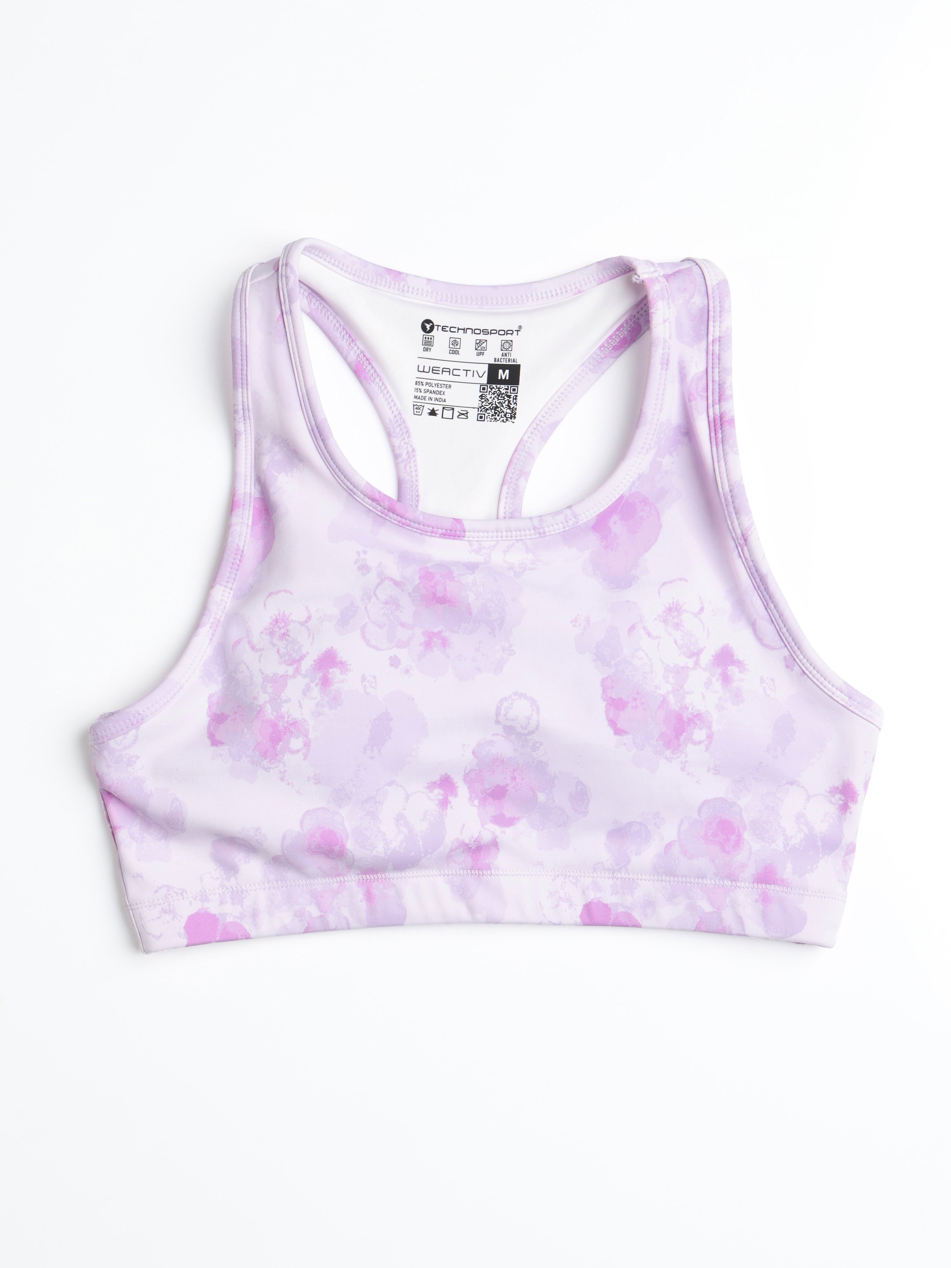 Women Slim Fit Scoop Neck Sports Bra with ELASTO PLUS