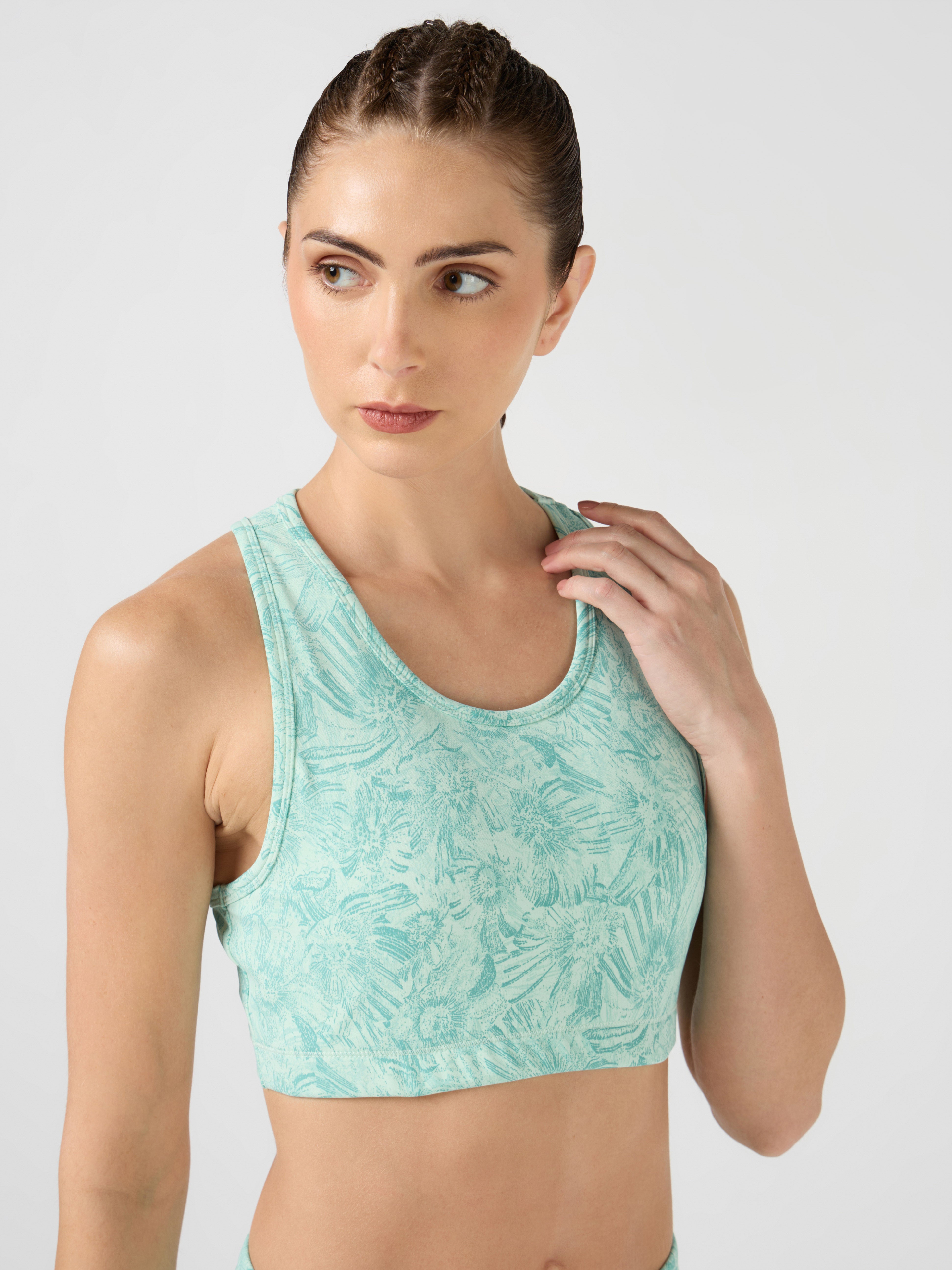 Women Slim Fit Scoop Neck Sports Bra with ELASTO PLUS