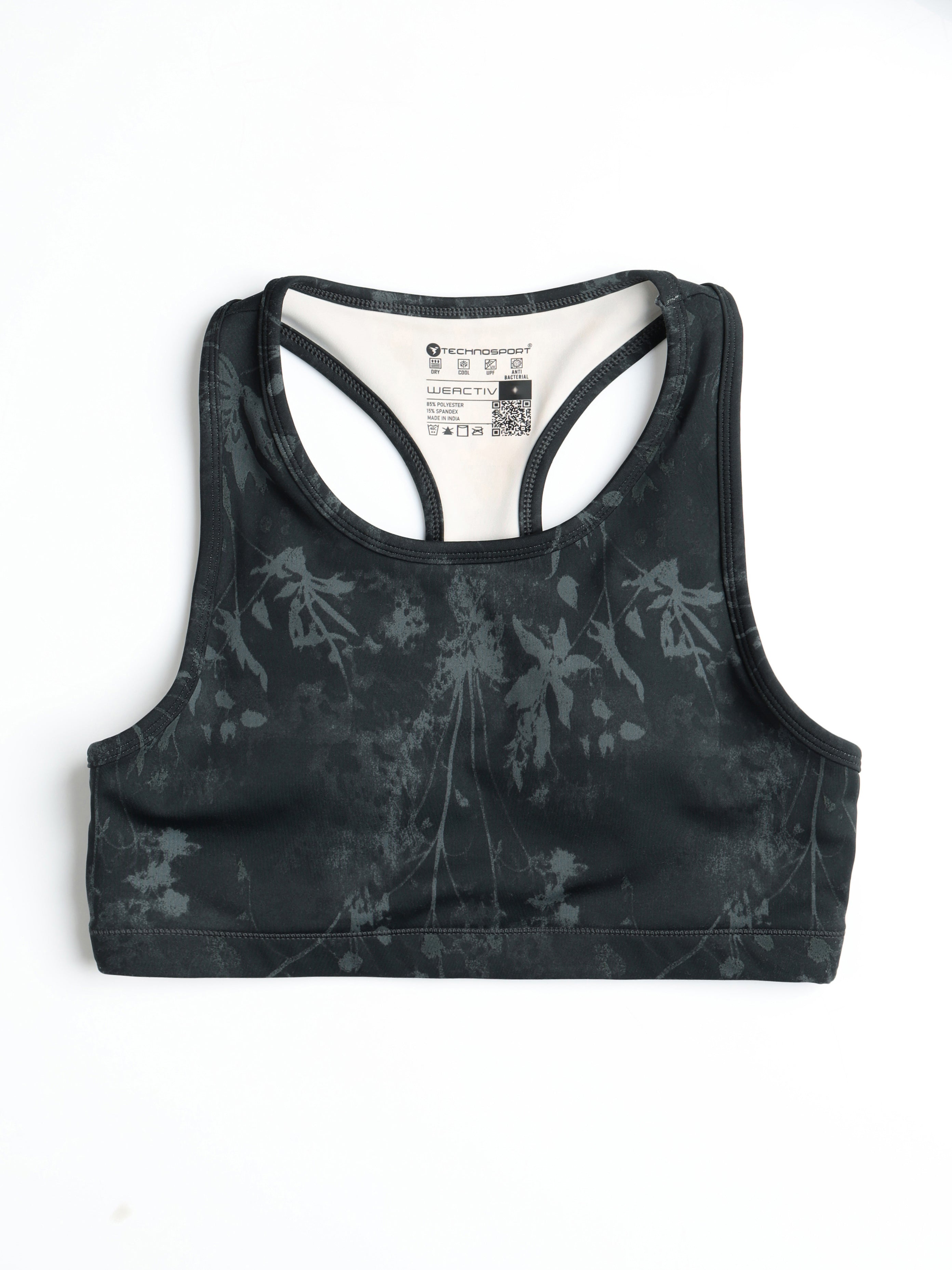 Women Slim Fit Scoop Neck Sports Bra with ELASTO PLUS