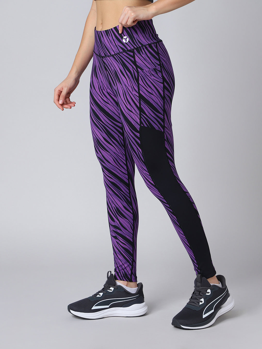 Women Printed Slim Fit Tights with ELASTO PLUS