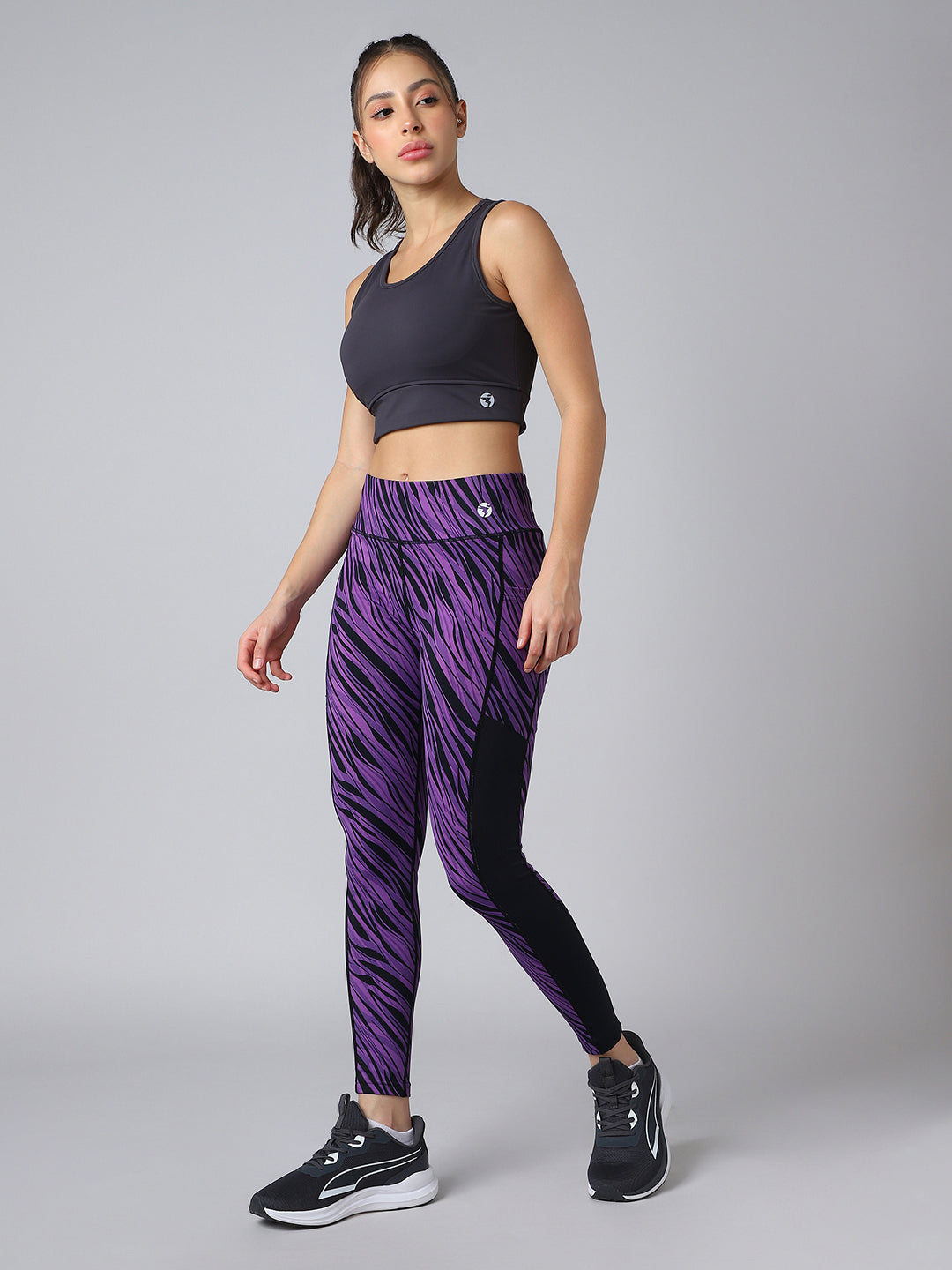 Women Printed Slim Fit Tights with ELASTO PLUS