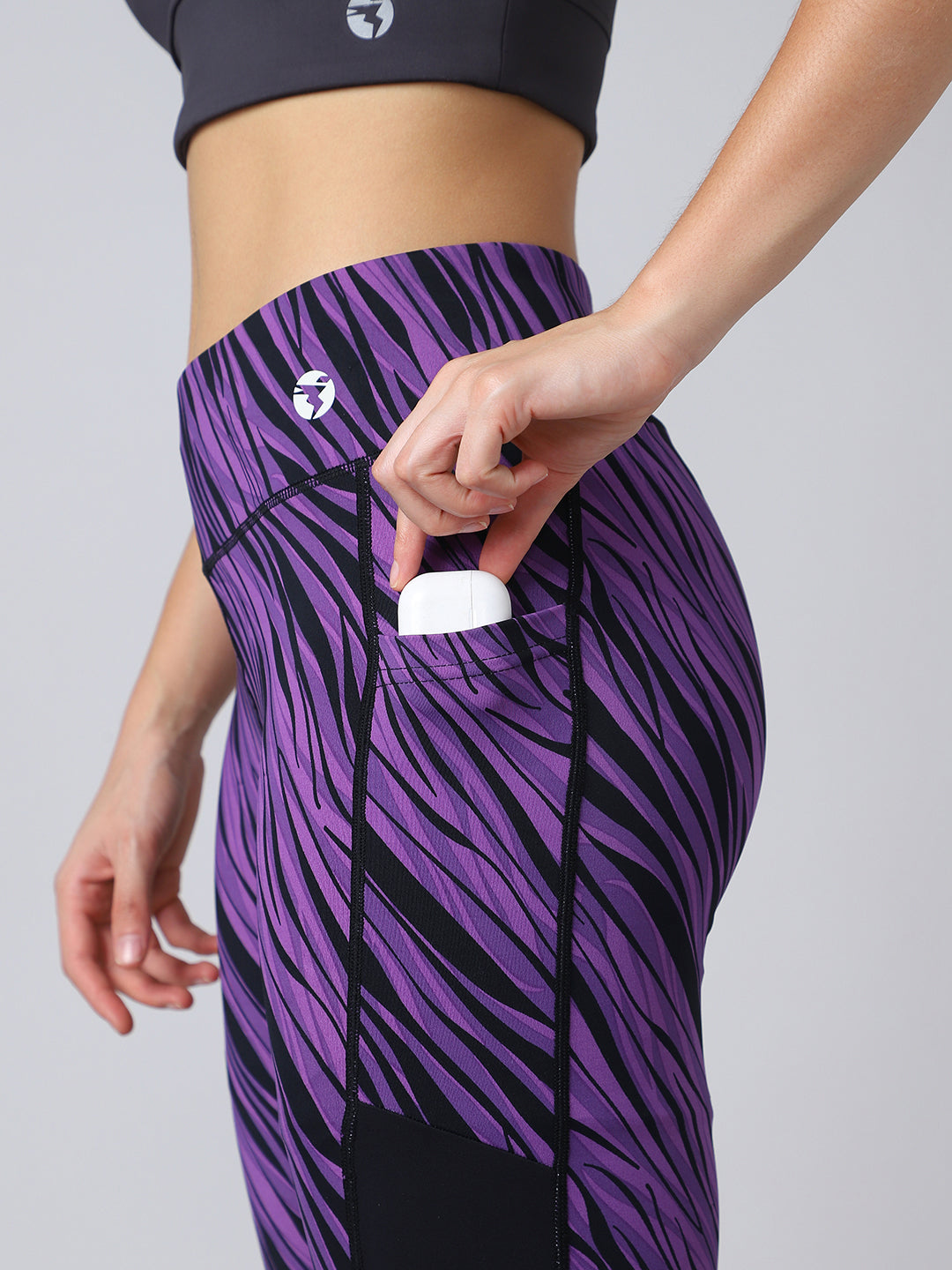 Women Printed Slim Fit Tights with ELASTO PLUS