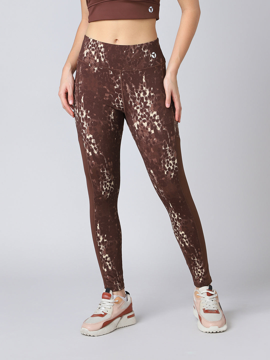 Women Printed Slim Fit Tights with ELASTO PLUS