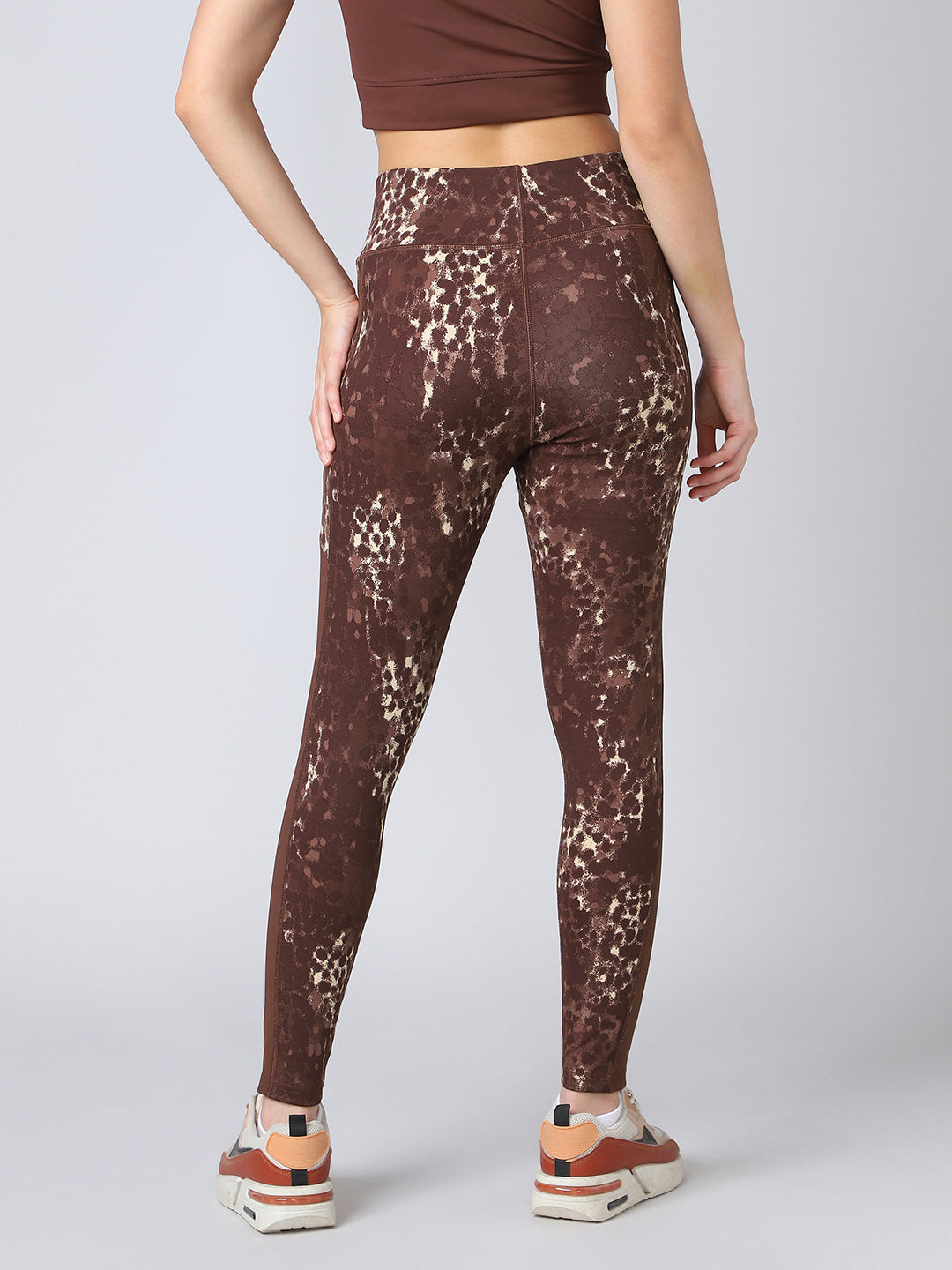 Women Printed Slim Fit Tights with ELASTO PLUS