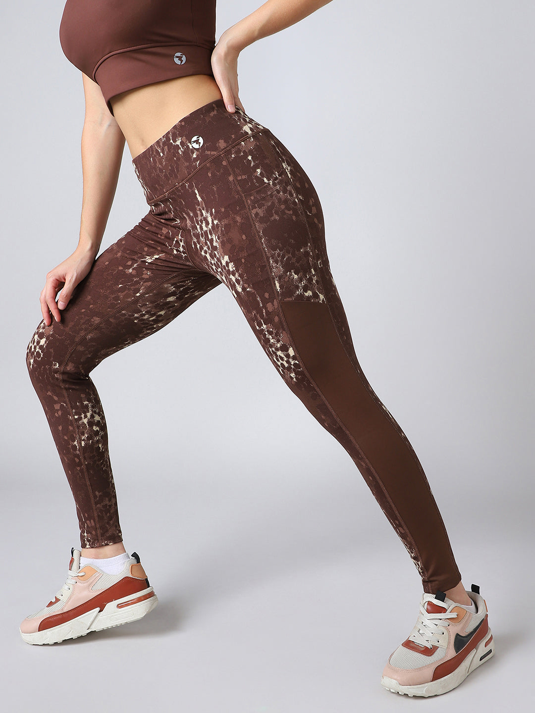 Women Printed Slim Fit Tights with ELASTO PLUS