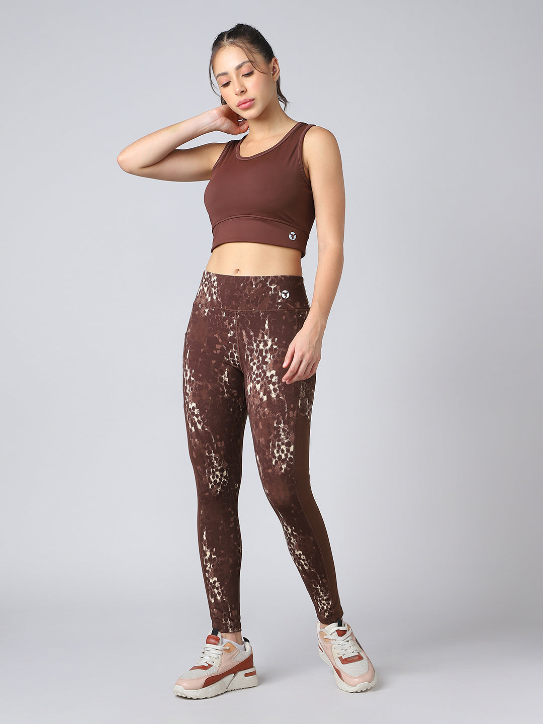 Women Printed Slim Fit Tights with ELASTO PLUS