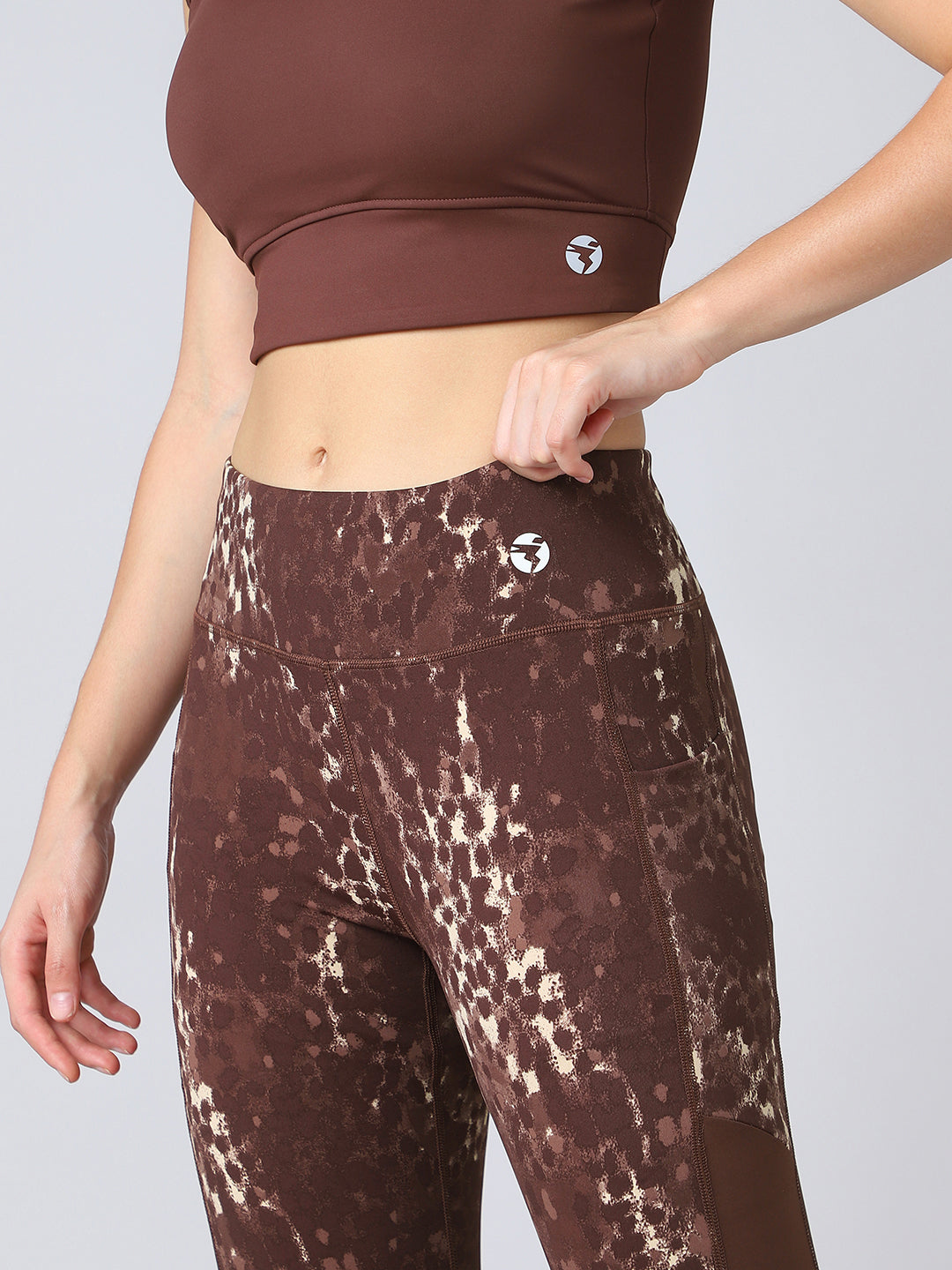 Women Printed Slim Fit Tights with ELASTO PLUS