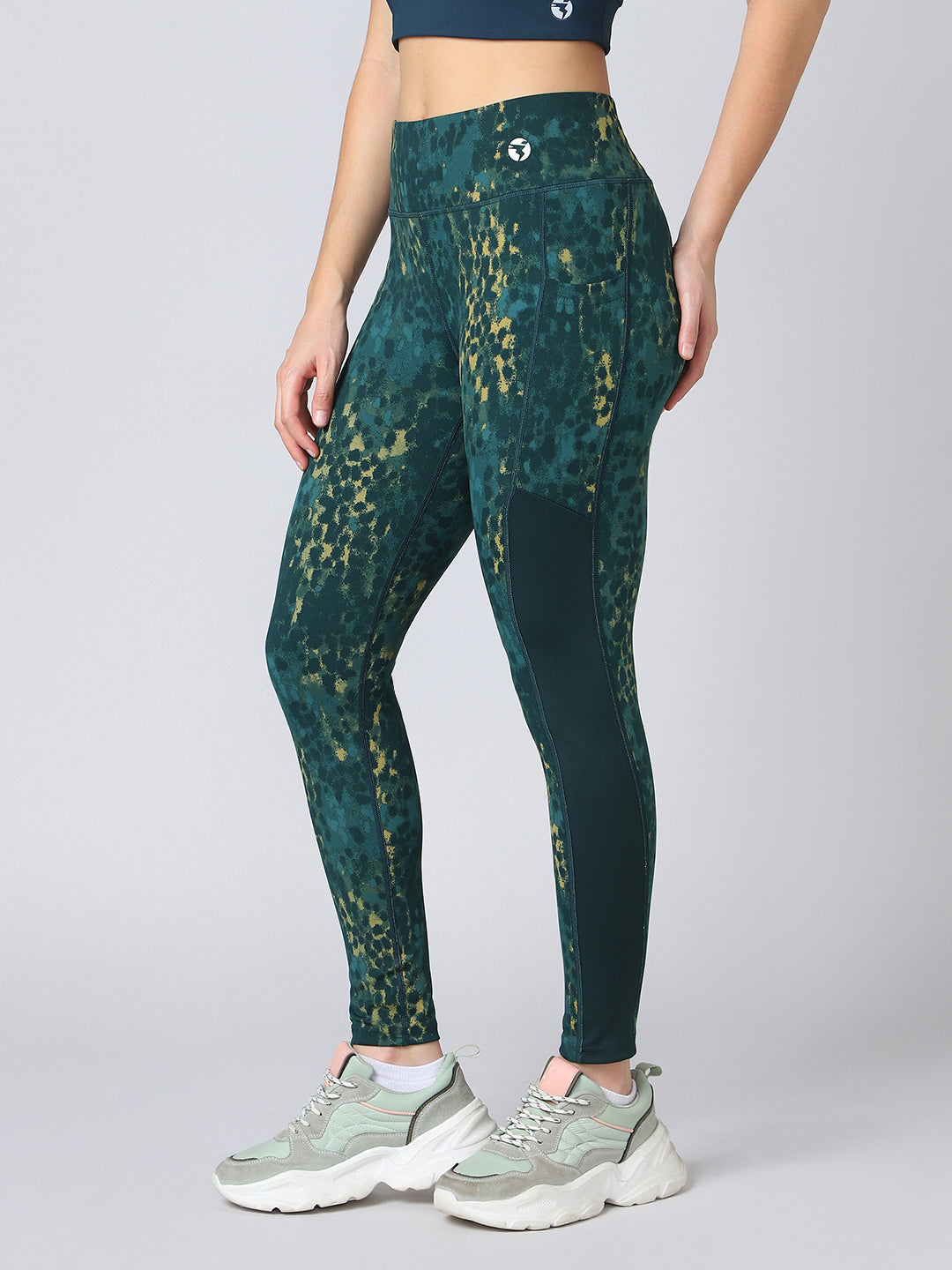 Women Printed Slim Fit Tights with ELASTO PLUS
