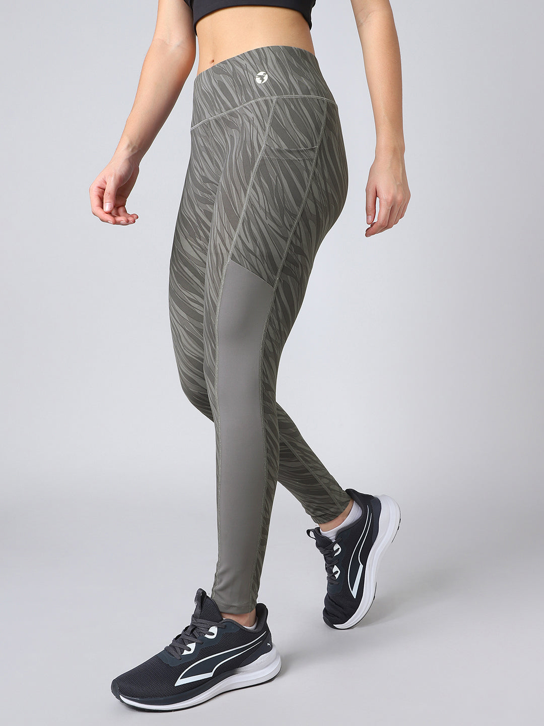 Women Printed Slim Fit Tights with ELASTO PLUS
