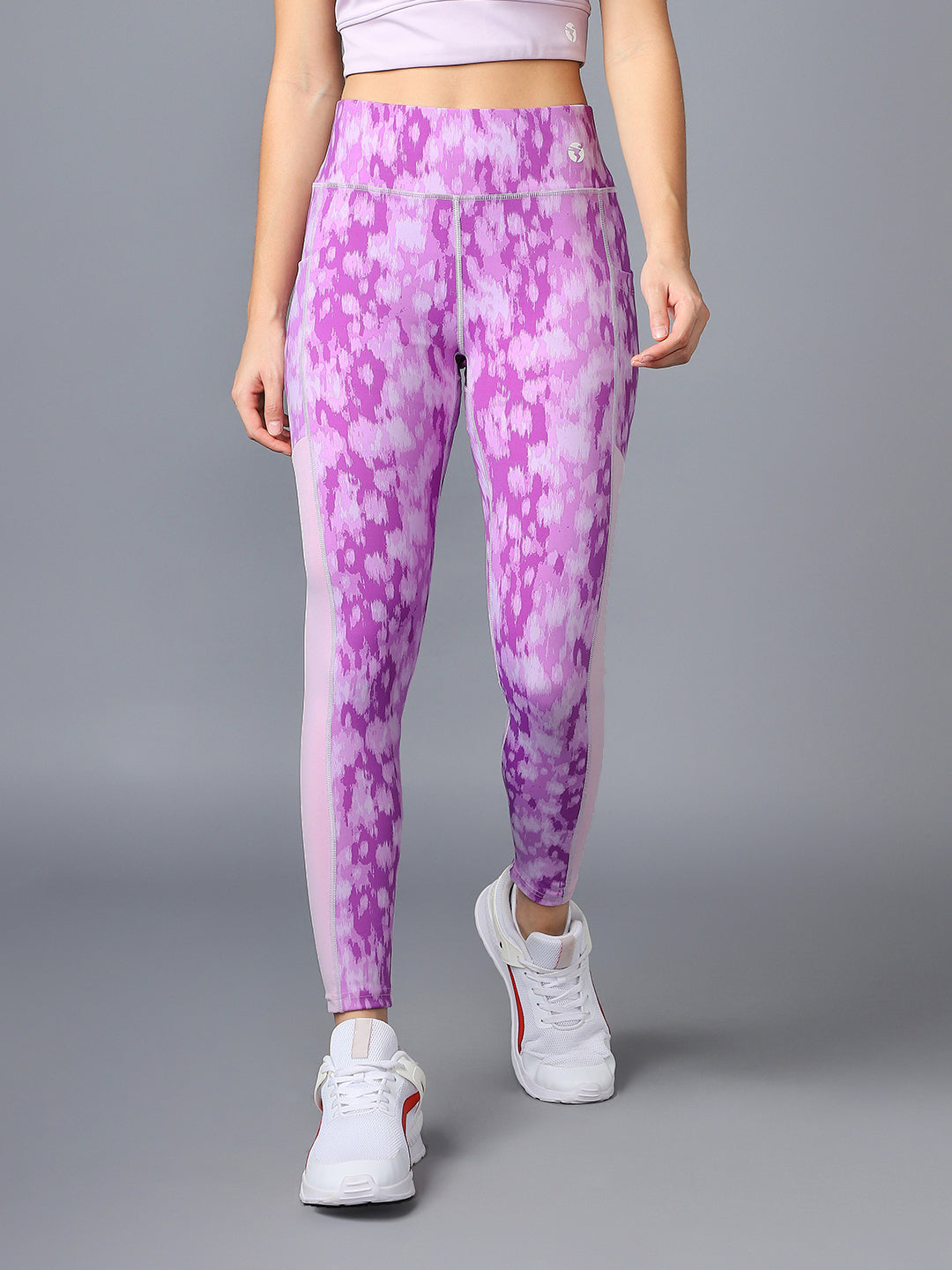 Women Printed Slim Fit Tights with ELASTO PLUS