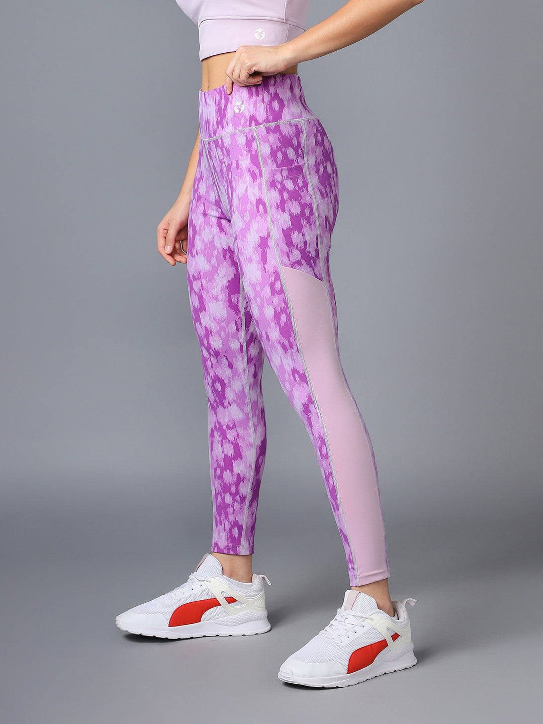 Women Printed Slim Fit Tights with ELASTO PLUS