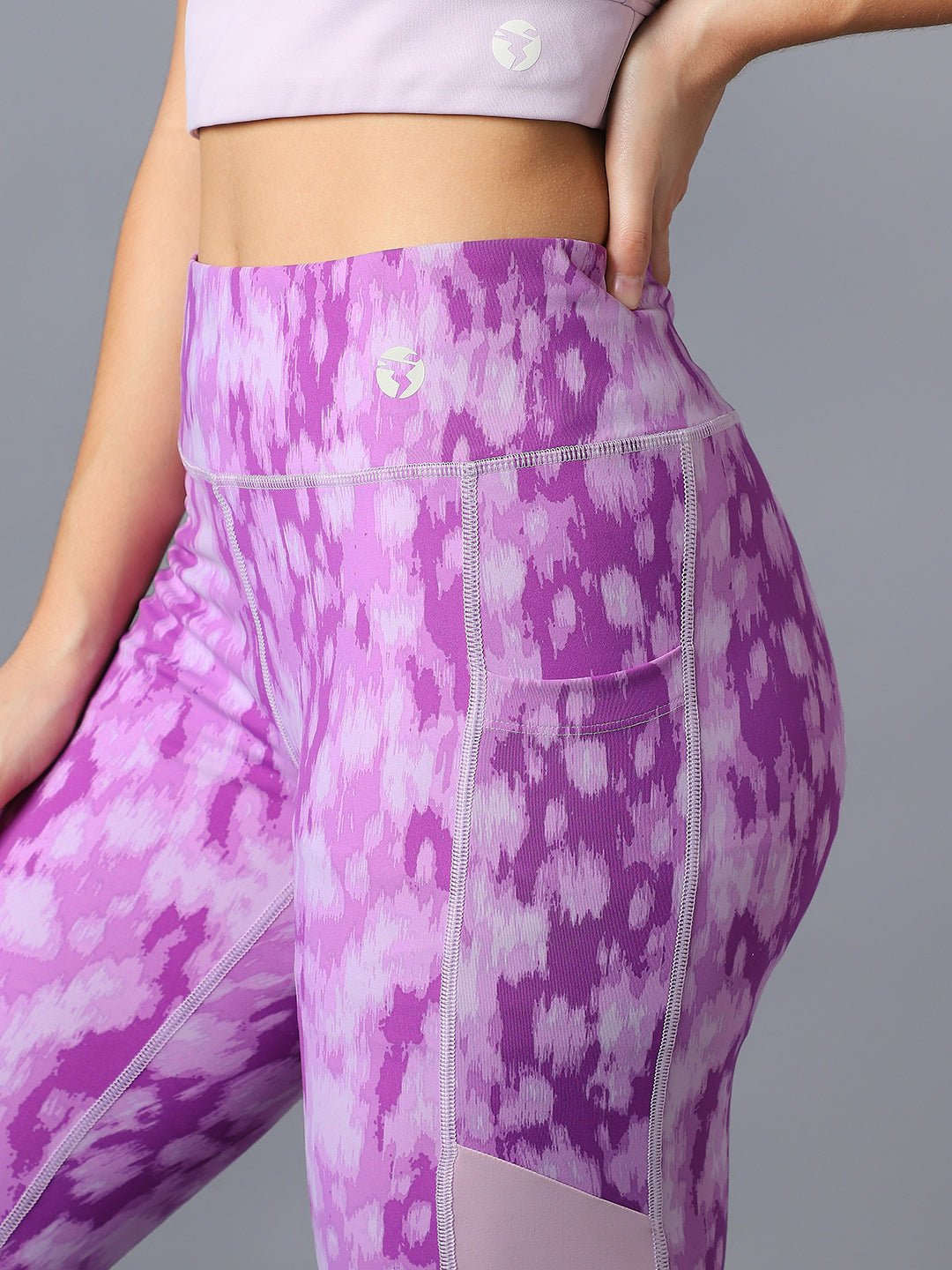 Women Printed Slim Fit Tights with ELASTO PLUS