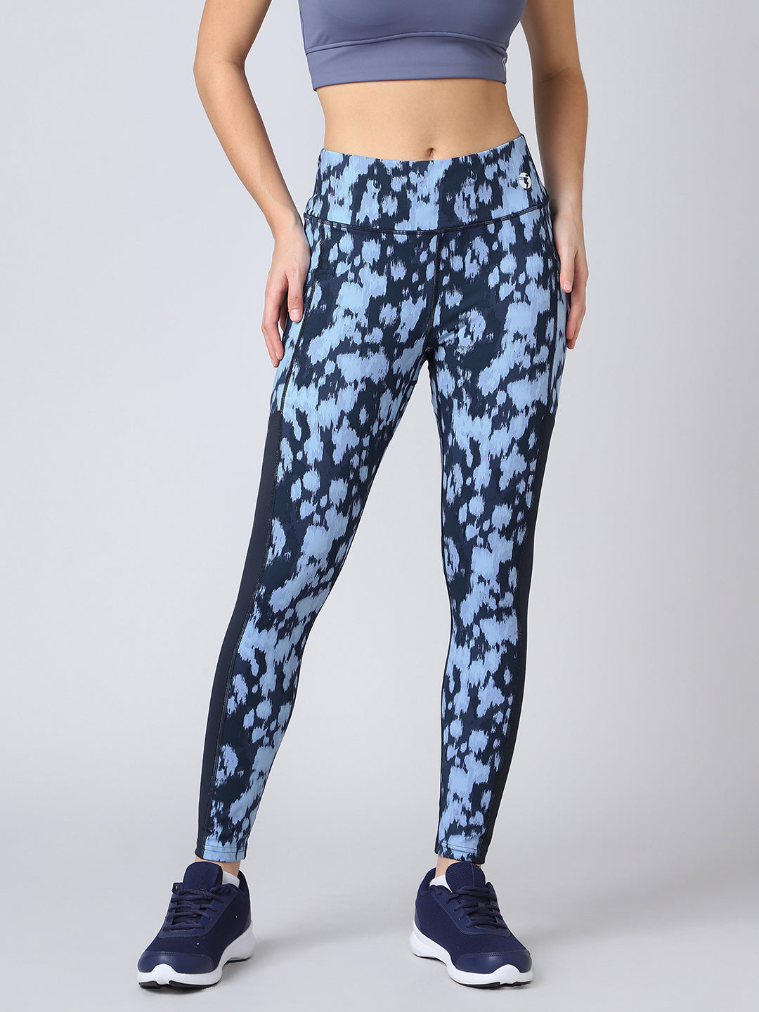 Women Printed Slim Fit Tights with ELASTO PLUS