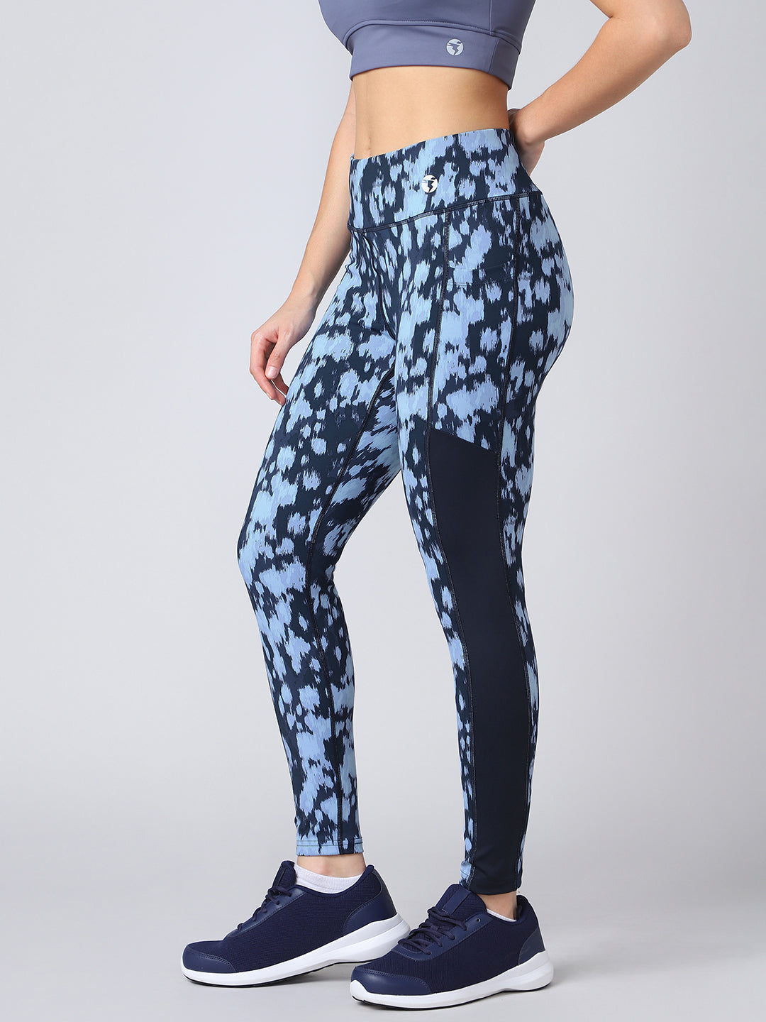 Women Printed Slim Fit Tights with ELASTO PLUS