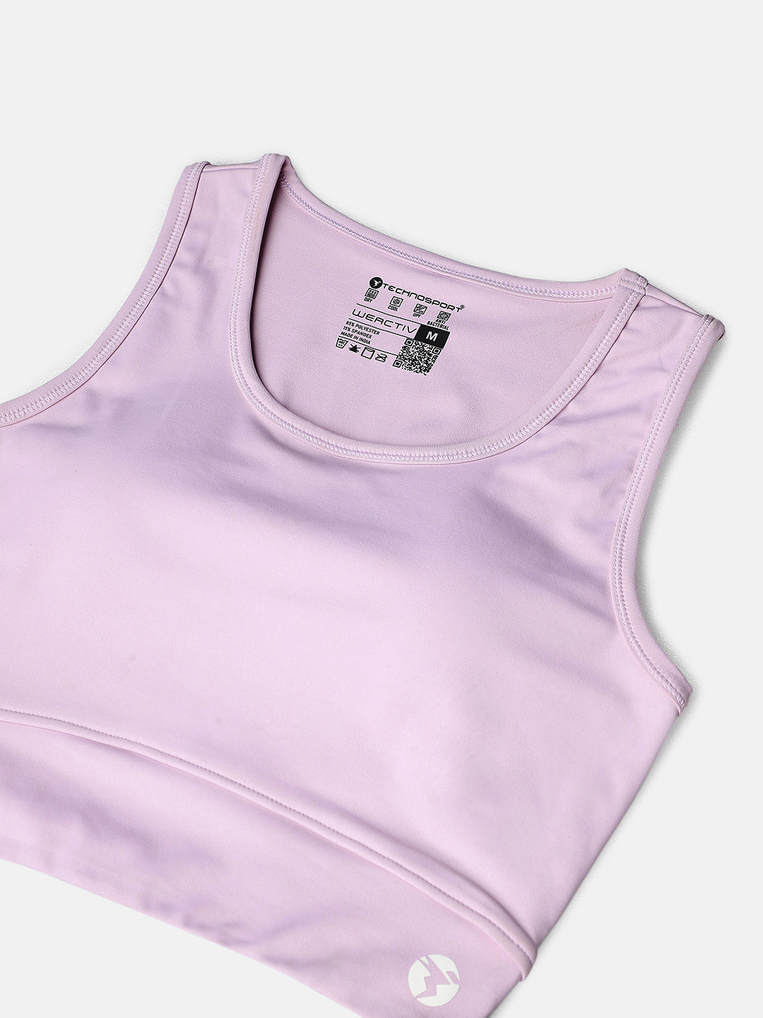Women Solid Slim Fit Scoop Neck Sports Bra with ELASTO PLUS